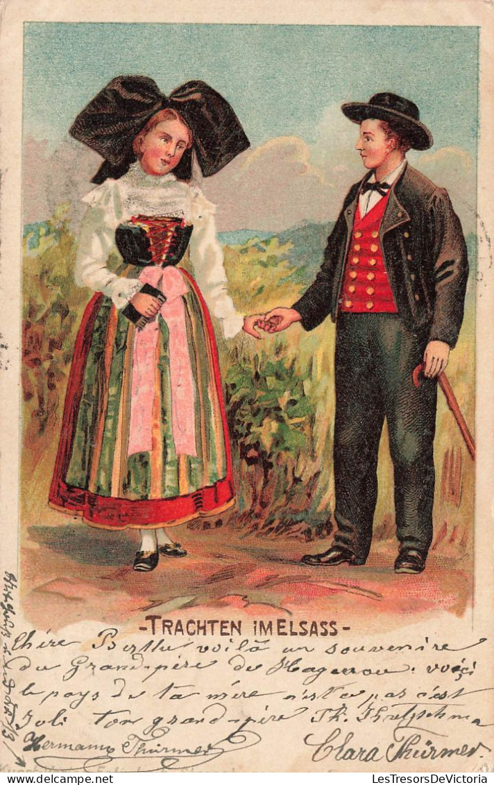 FRANCE - Trachten Imelsass - Costumes Traditionnels - Dos Non Divisé - Carte Postale Ancienne - Alsace