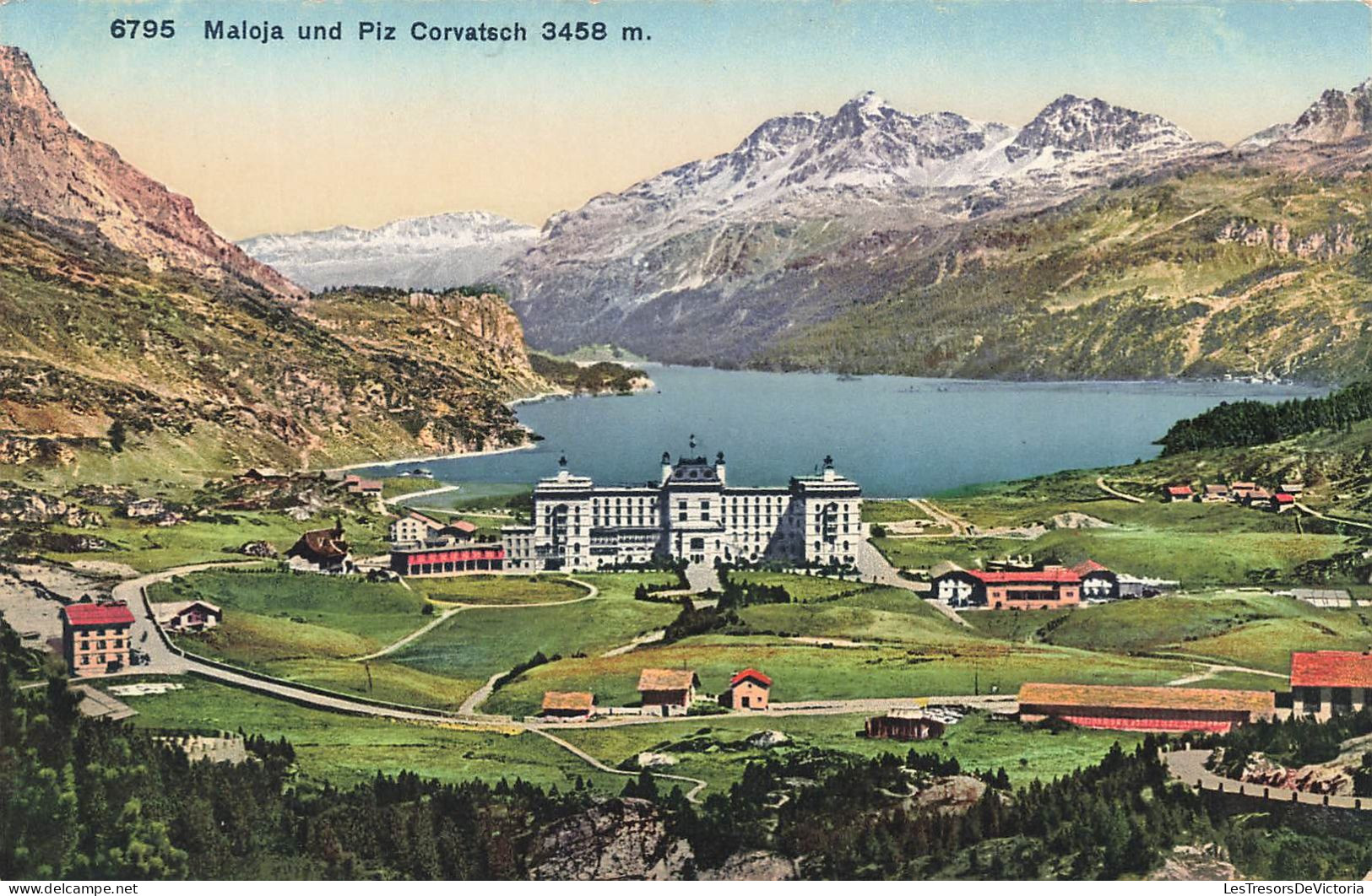 SUISSE - MALOJA UND PIZ CORVATSCH - Vue - Colorisé - Carte Postale Ancienne - Andere & Zonder Classificatie