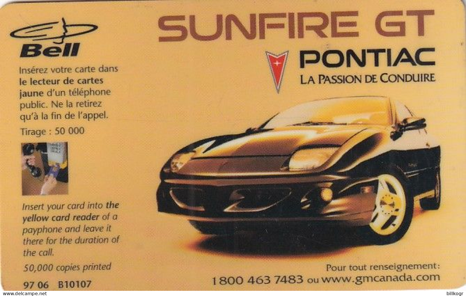 CANADA - Pontiac Sunfire, Tirage 50000, 06/97, Used - Kanada