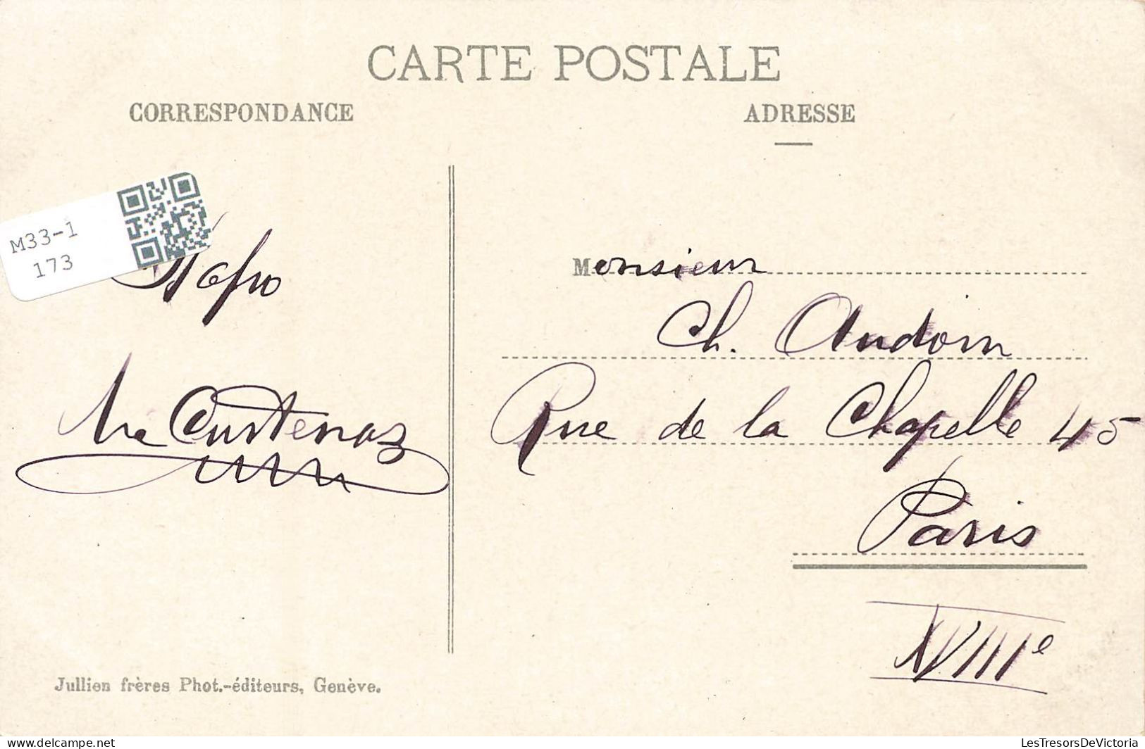 SUISSE - Genève - Le Rhône Et Le Quai De La Poste - Colorisé - Carte Postale Ancienne - Genève