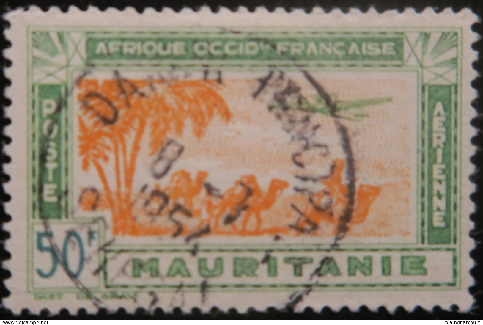 LP3972/419 - 1942 - COLONIES FRANÇAISES - MAURITANIE - POSTE AERIENNE - N°17 Oblitéré - Usati