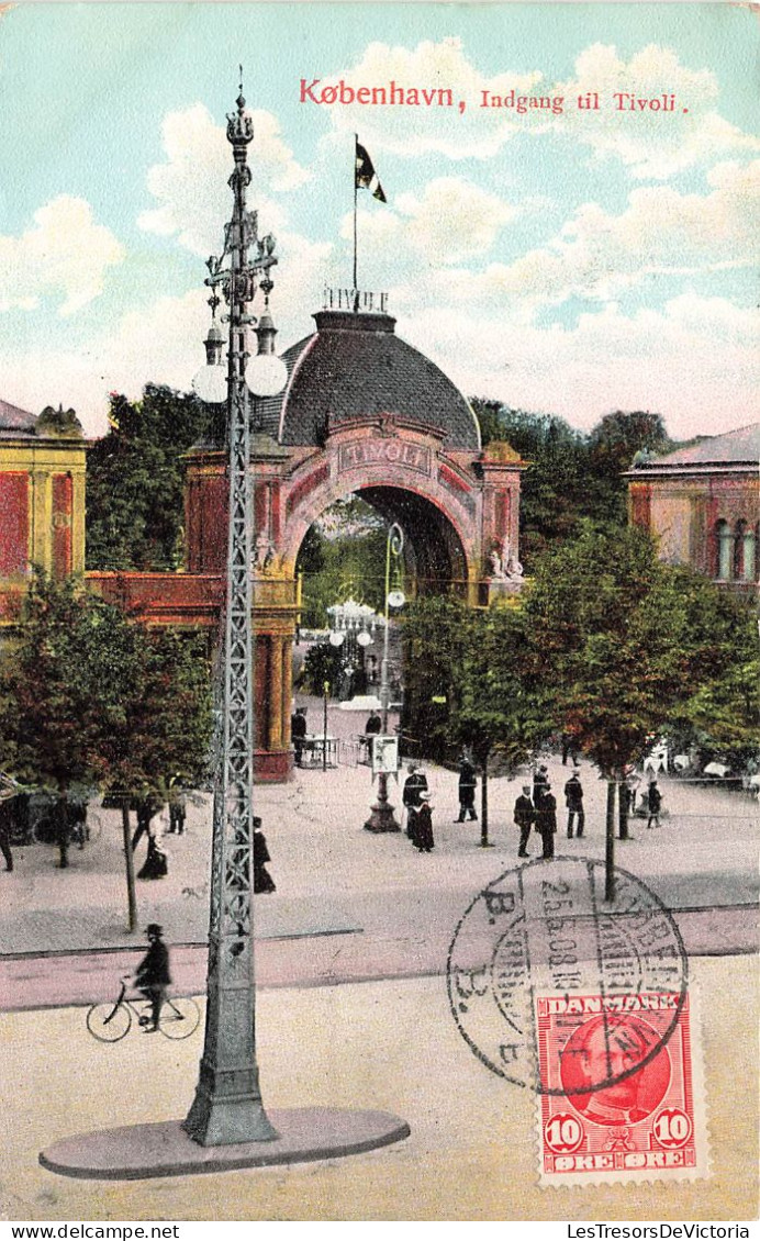 DANEMARK - Kobenhavn - Indgang Til Tivoli - Colorisé - Carte Postale Ancienne - Denmark