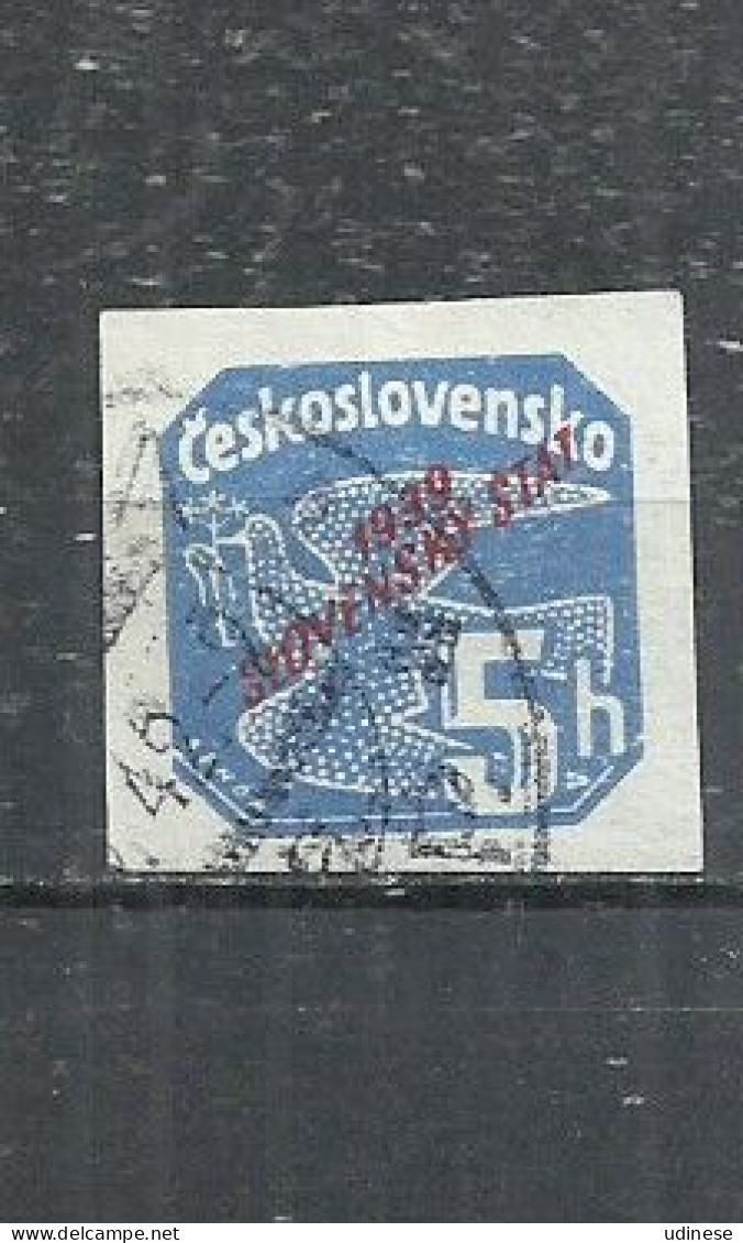 SLOVAKIA 1939 - NEWSPAPER STAMP - OVERPRINTED . USED  OBLITERE GESTEMPELT USADO - Gebruikt