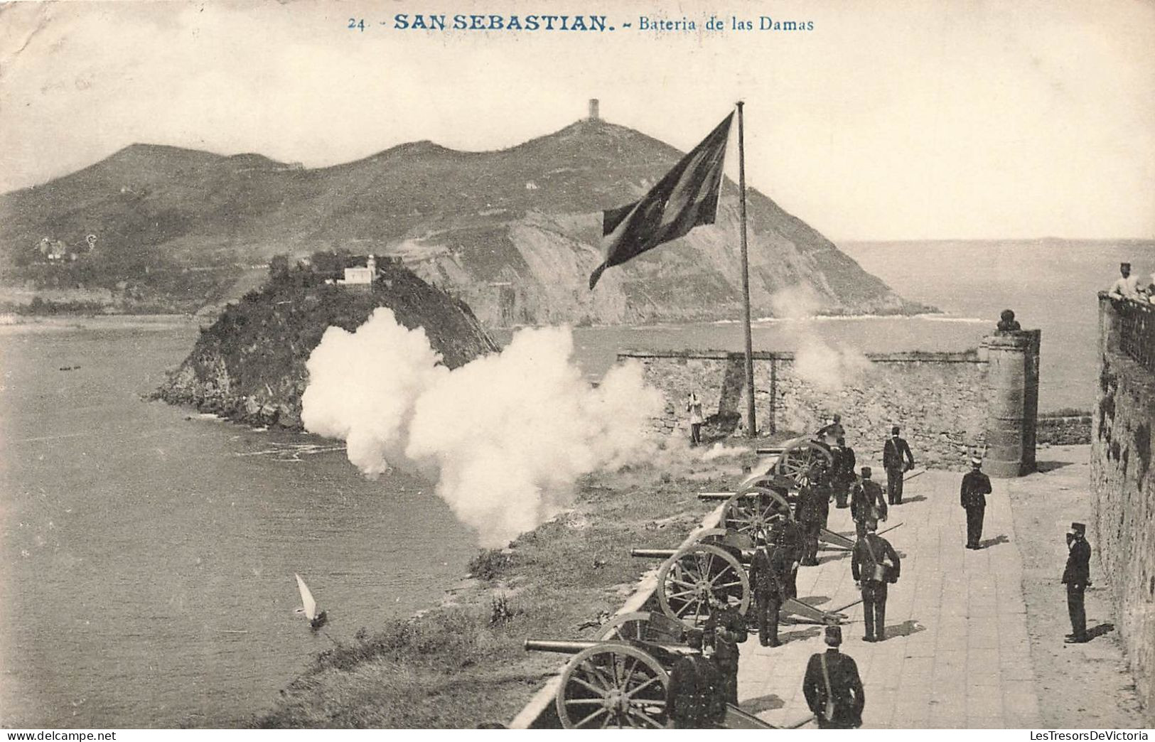 ESPAGNE - San Sebastian - Batteria De Las Damas - Carte Postale Ancienne - Guipúzcoa (San Sebastián)