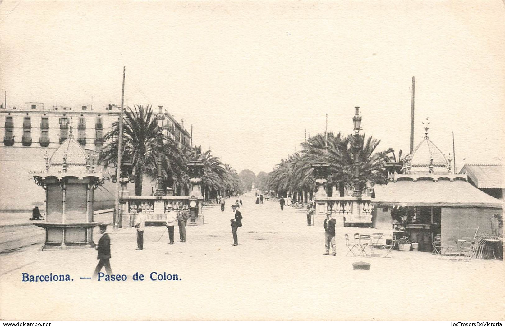 ESPAGNE - Barcelone - Paseo De Colon - Dos Non Divisé - Carte Postale Ancienne - Barcelona