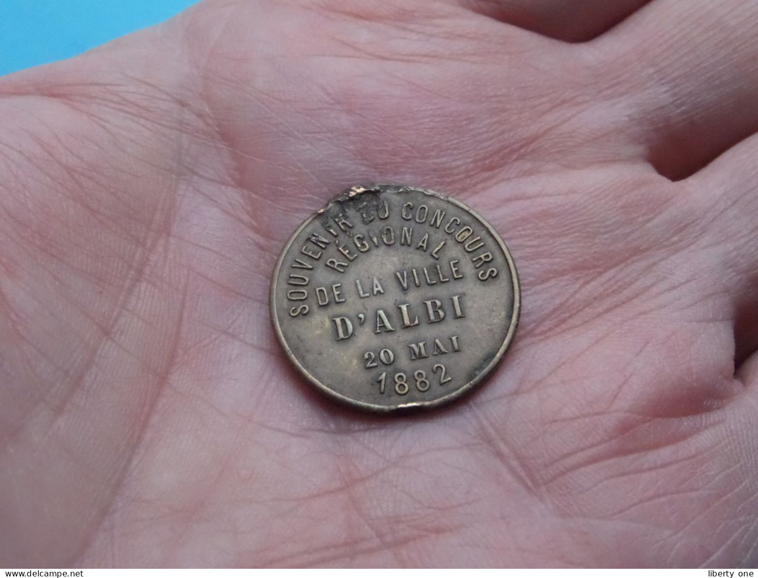 Souvenir Du Concours Régional De La Ville D'ALBI 20 Mai 1882 ( Zie / Voir / See > DETAIL > SCANS ) Rép. Française ! - Souvenir-Medaille (elongated Coins)