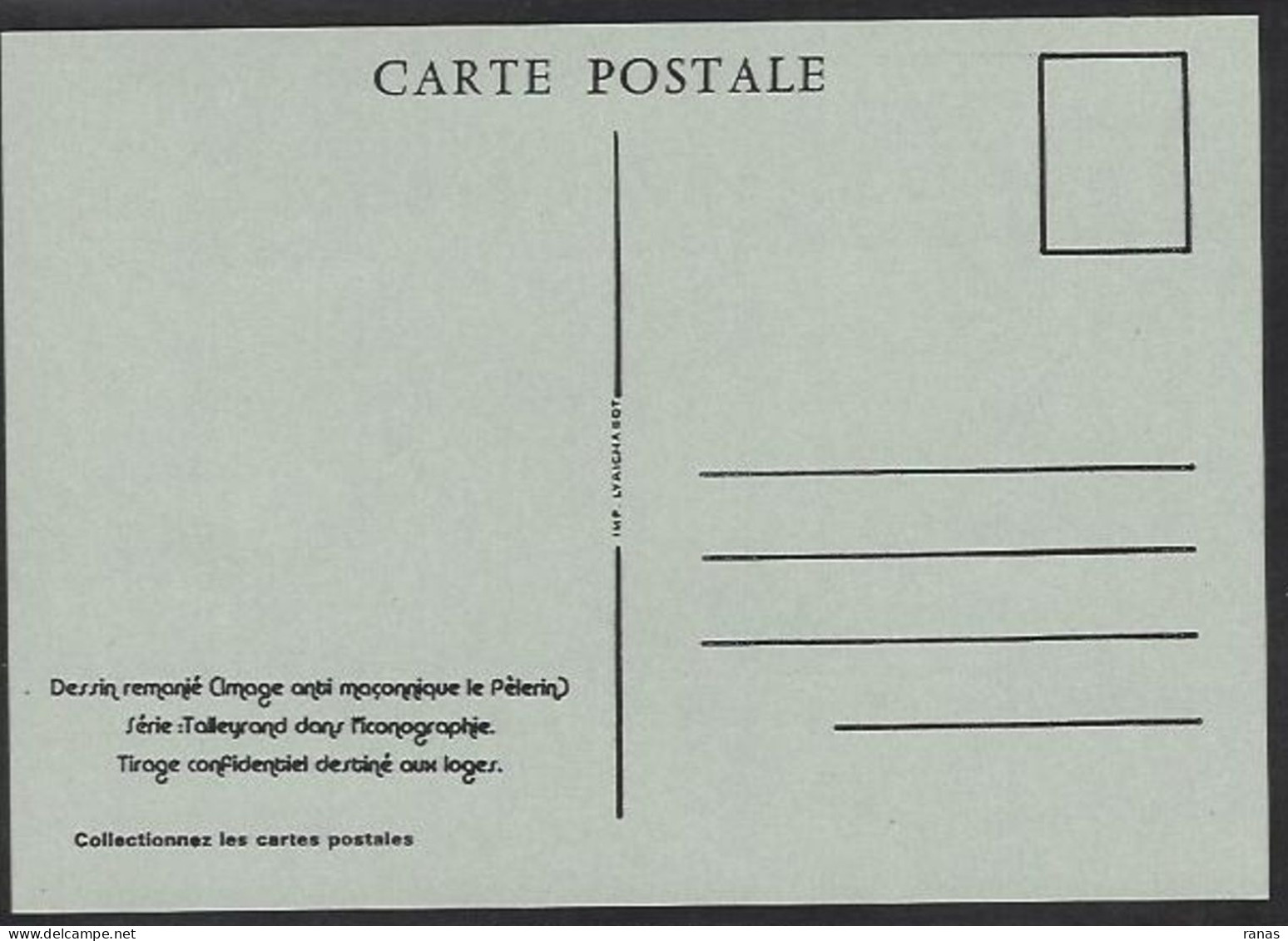 CPSM Franc Maçonnerie Masonic Maçonnique Non Circulé Talleyrand Napoléon Voir Scan Du Dos - Filosofie