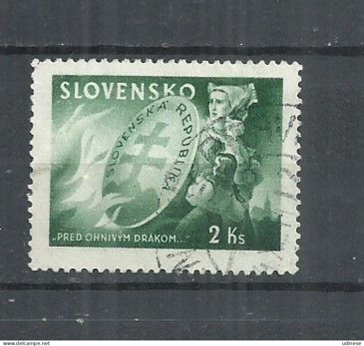 SLOVAKIA 1944 - SYMBOLIC OF NATIONAL PROTECTION -.USED  OBLITERE GESTEMPELT USADO - Usati