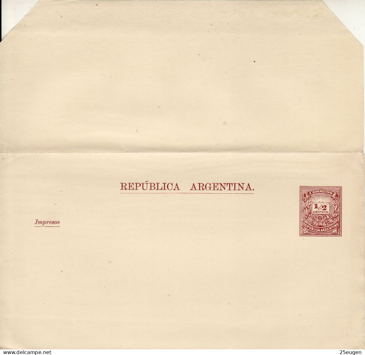 ARGENTINA 1882 WRAPPER UNUSED - Storia Postale