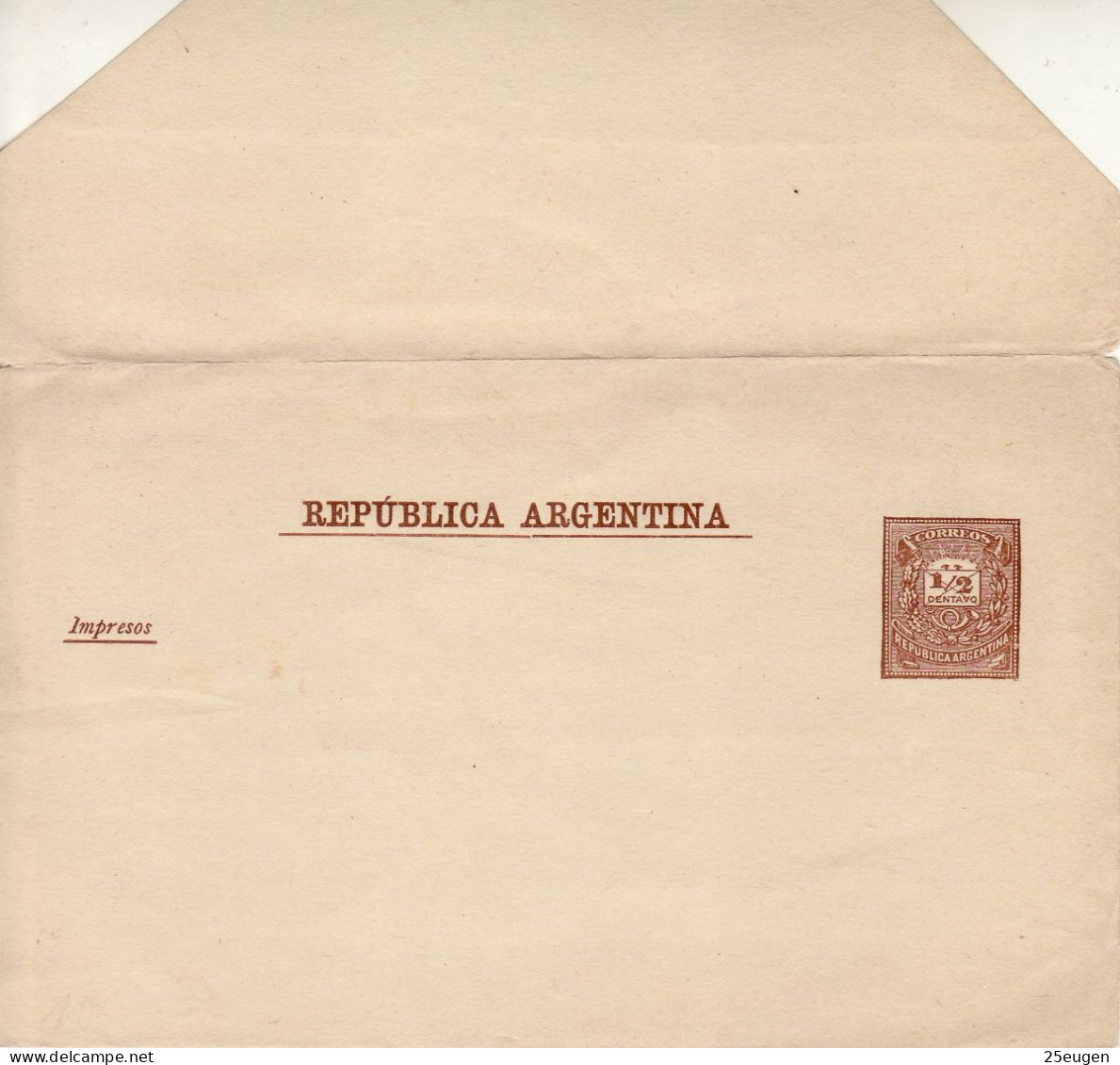ARGENTINA 1884 WRAPPER UNUSED - Brieven En Documenten