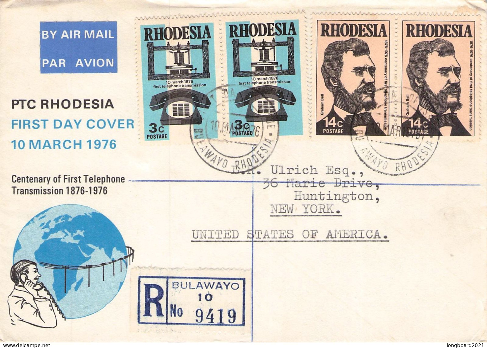 RHODESIA - FDC 1976 PTC RHODESIA / 715 - Rhodesië (1964-1980)