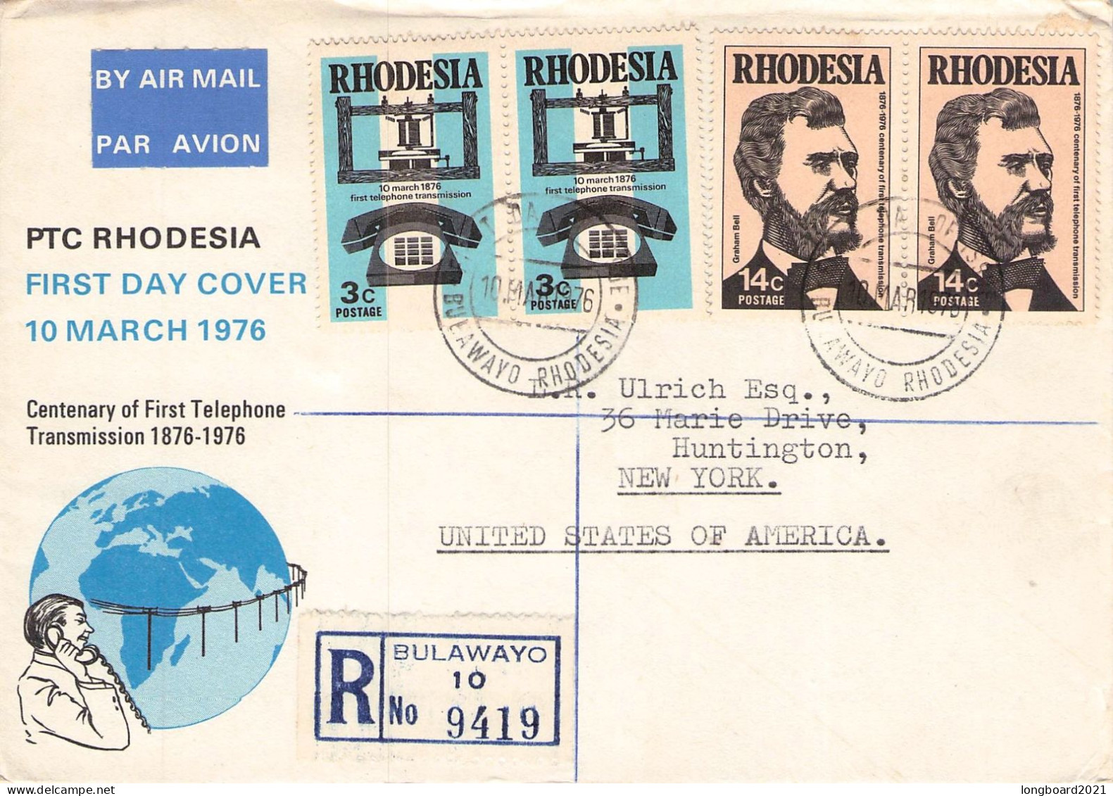 RHODESIA - FDC 1976 PTC RHODESIA / 715 - Rhodesien (1964-1980)