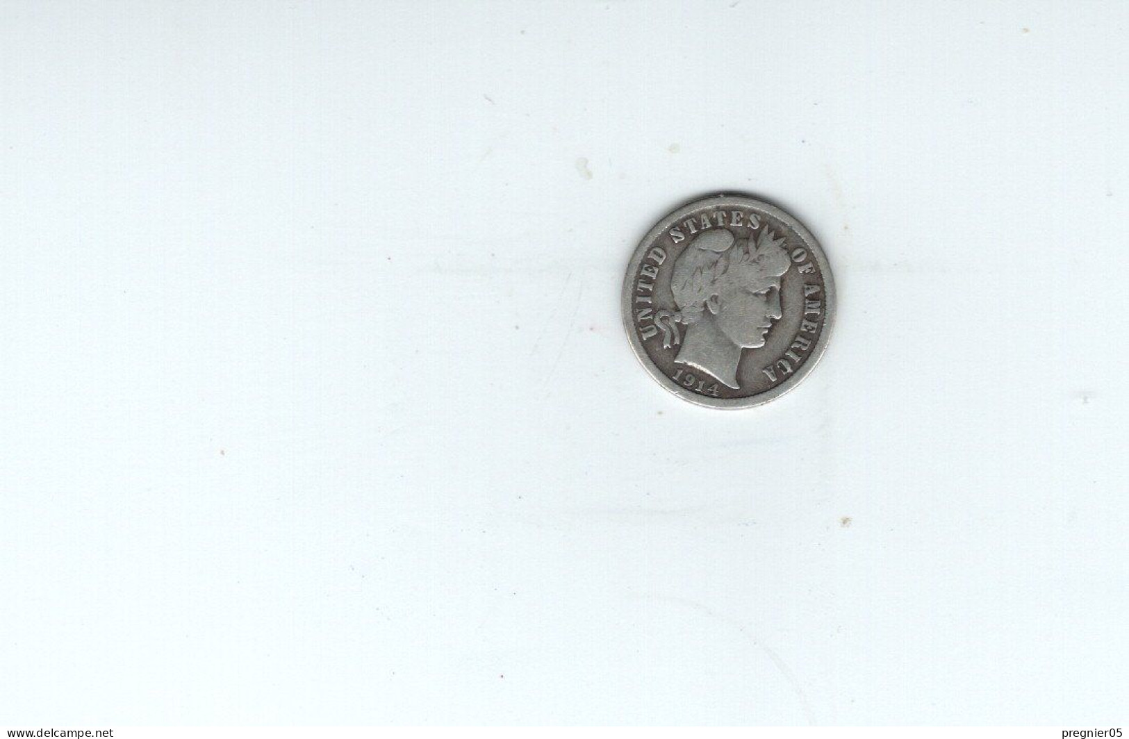 USA - Pièce 10 Cents Barber Dime Argent 1914 TTB/VF  KM.113 - 1892-1916: Barber