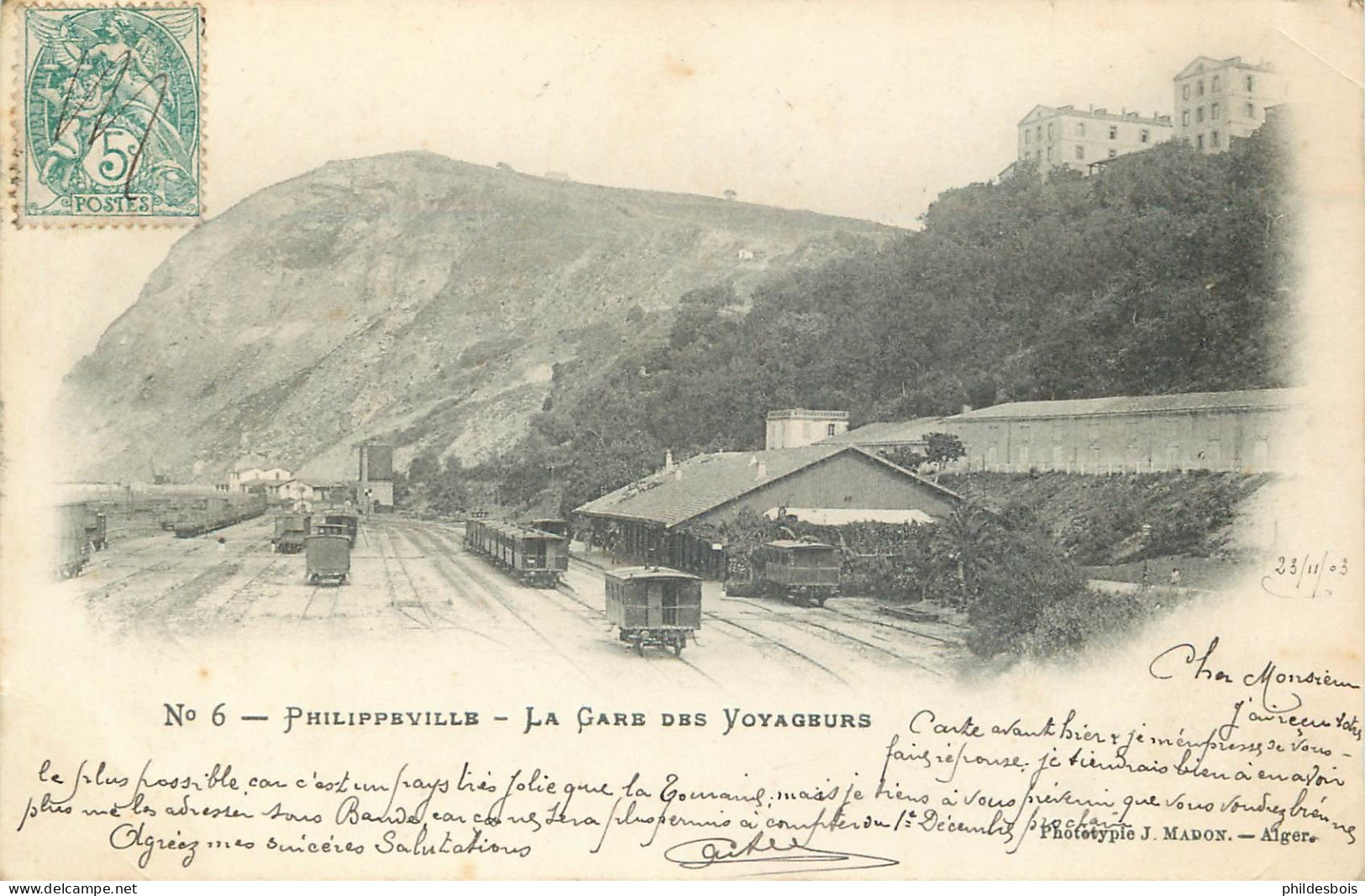 ALGERIE  PHILIPPEVILLE  La Gare Des Voyageurs - Skikda (Philippeville)