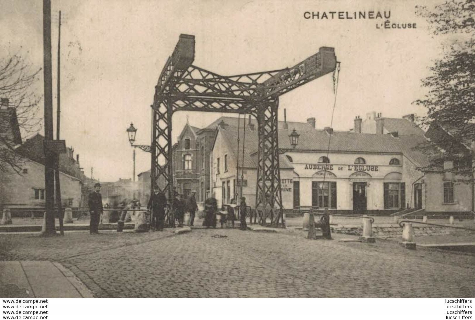 Chatelineau - L'Ecluse - Auberge De L'Ecluse - Vue Animée - 2 Scans - Châtelet