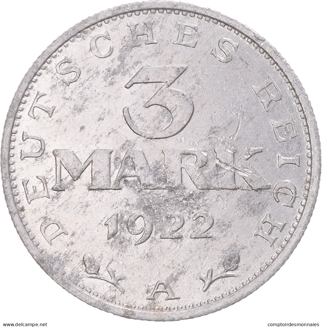 Monnaie, Allemagne, 3 Mark, 1922 - 3 Marcos & 3 Reichsmark