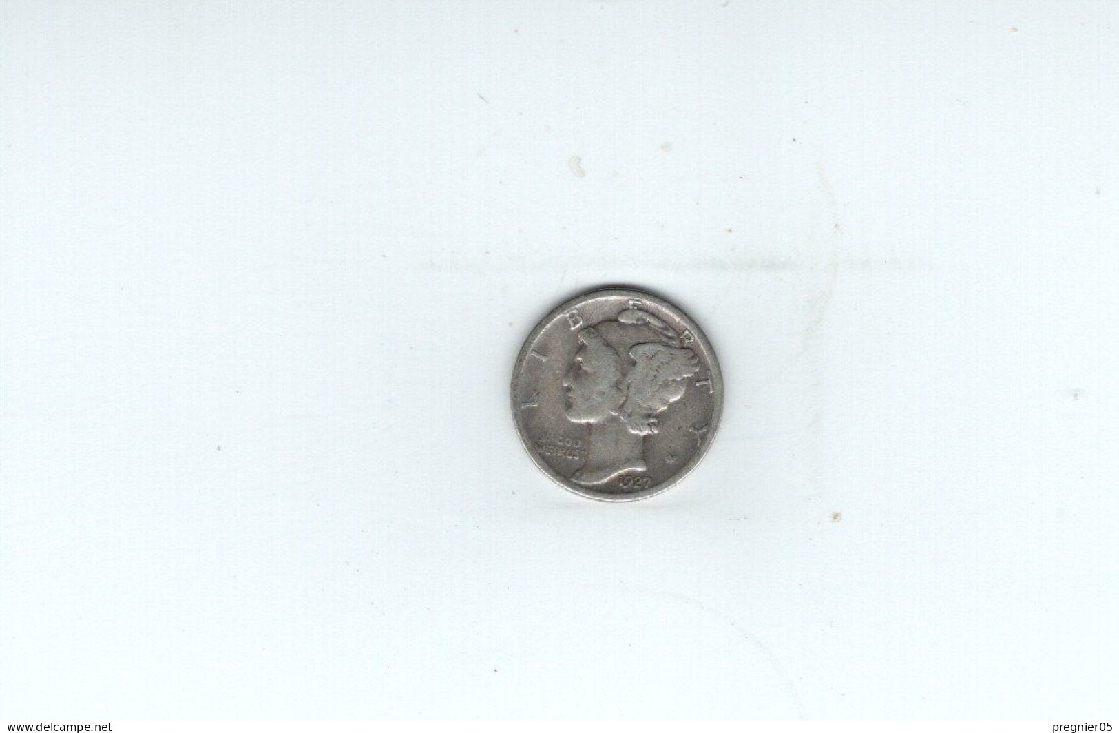 USA - Pièce 10 Cents Mercury Dime Argent 1927 TTB/VF  KM.140 - 1916-1945: Mercury (Mercurio)