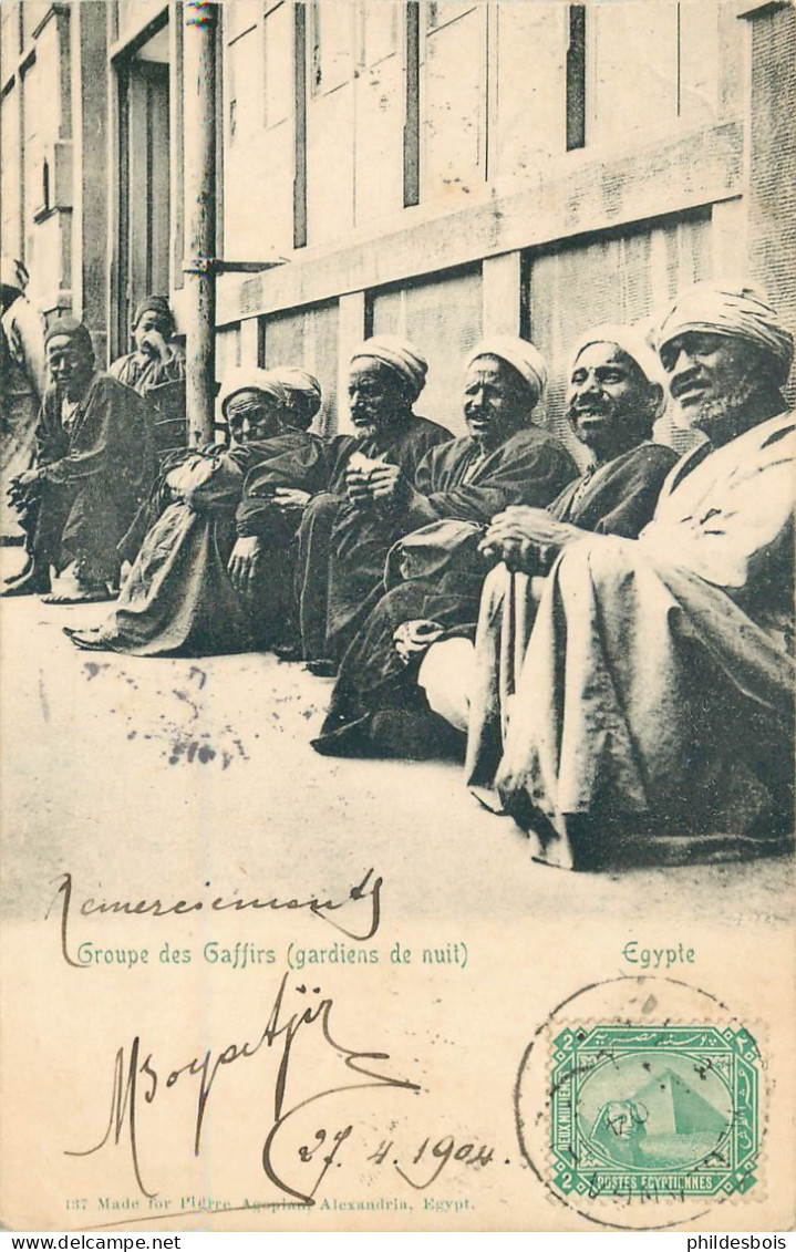 EGYPTE  Groupe Des Gaffirs ( Gardiens De Nuit ) - Persons