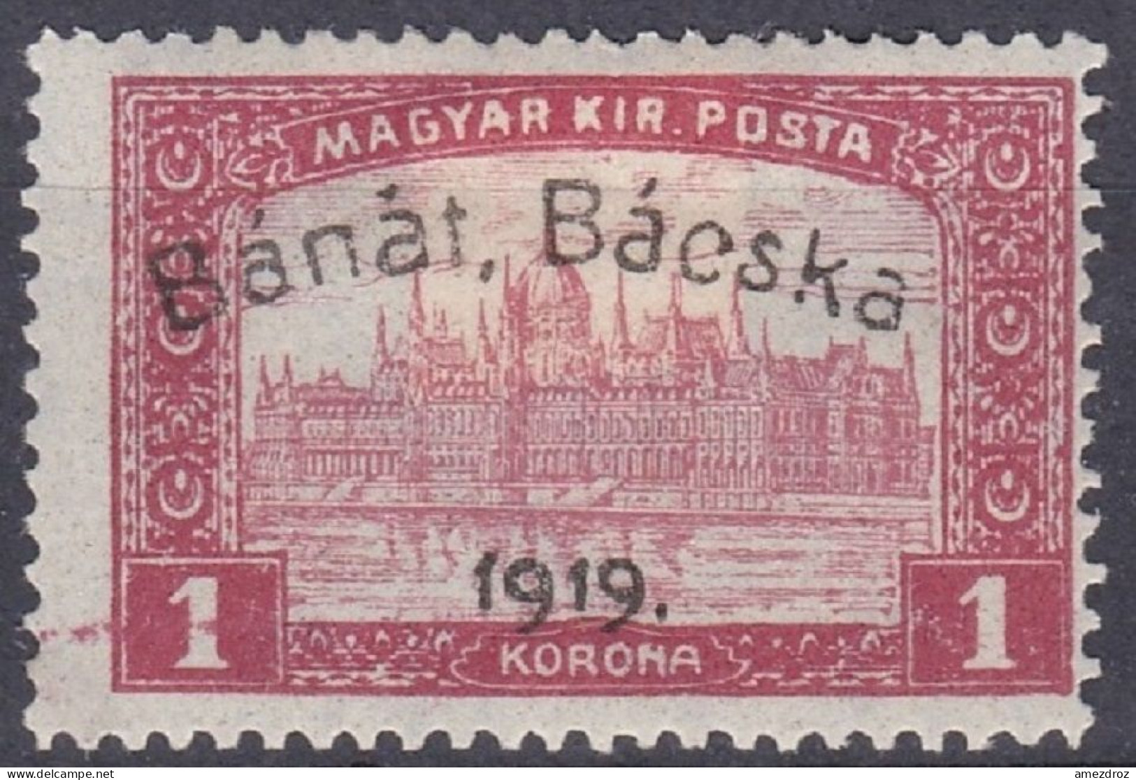 Hongrie Banat Bacska 1919 Mi 15 * Palais (K12) - Banat-Bacska