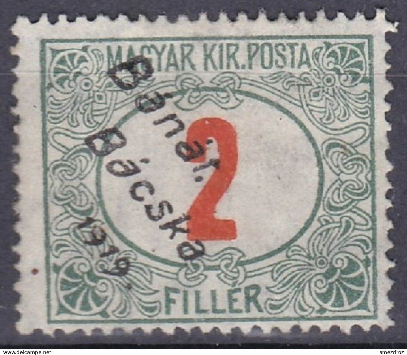 Hongrie Banat Bacska Taxe 1919 Mi 2 * (K12) - Banat-Bacska