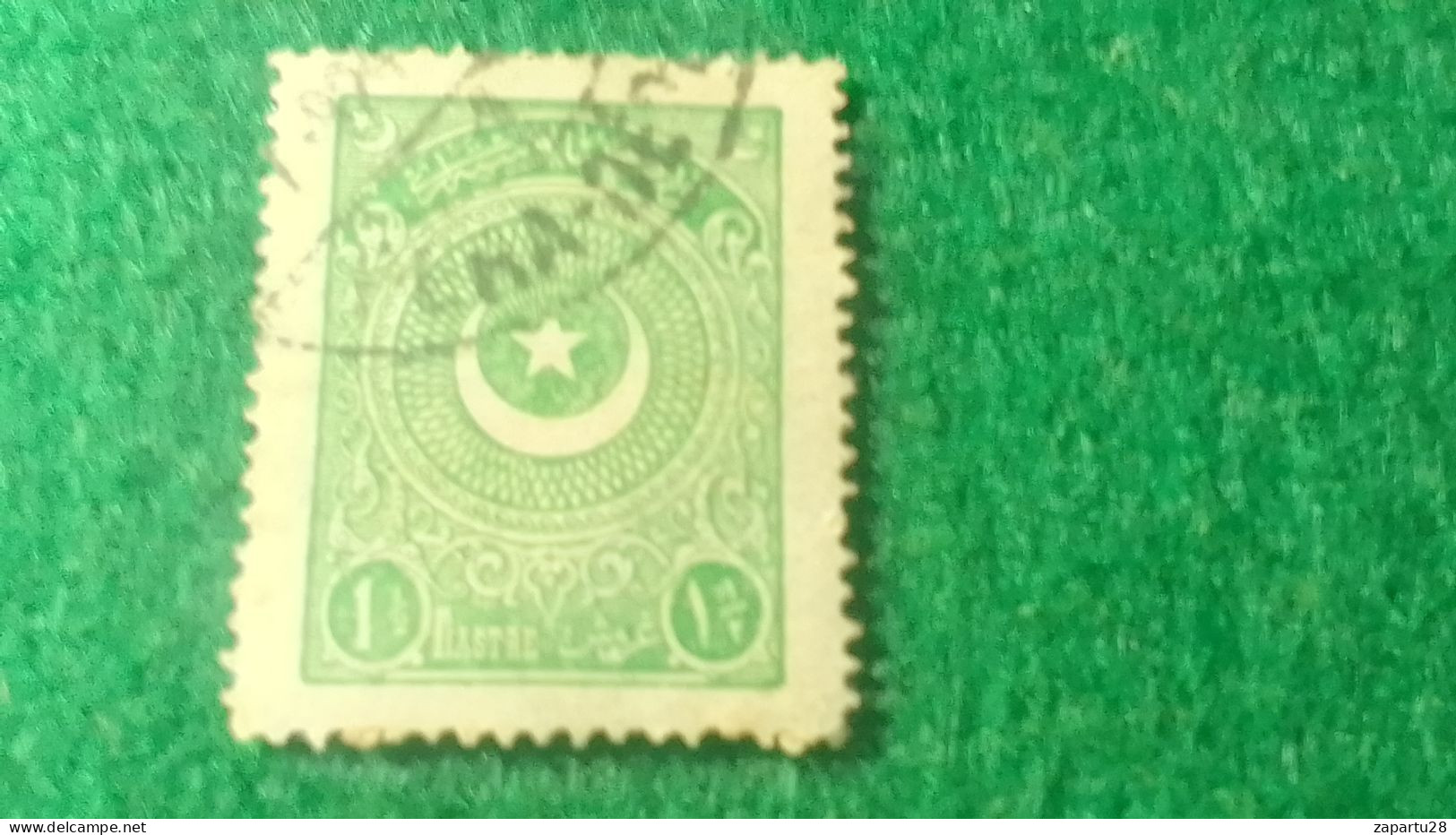 TÜRKİYE- 1922   AYYILDIZ     1.50    PİA    DAMGALI - Used Stamps