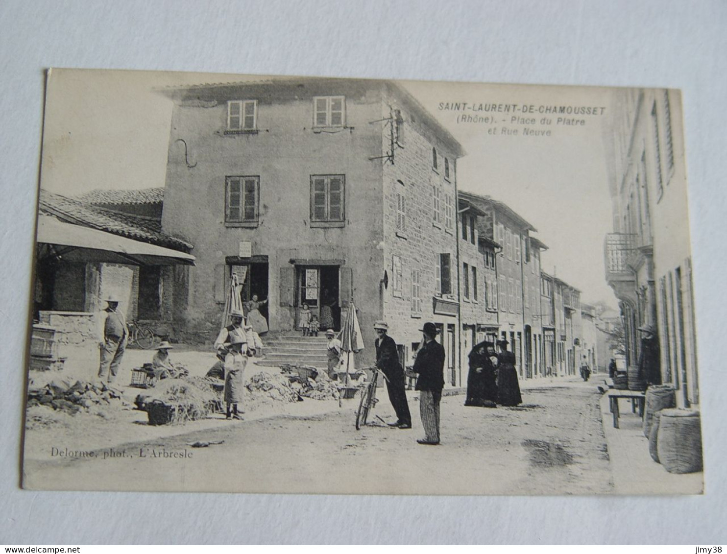 RHONE-SAINT LAURENT DE CHAMOUSSET-PLACE DU PLATRE ET RUE NEUVE-ANIMEE - Saint-Laurent-de-Chamousset