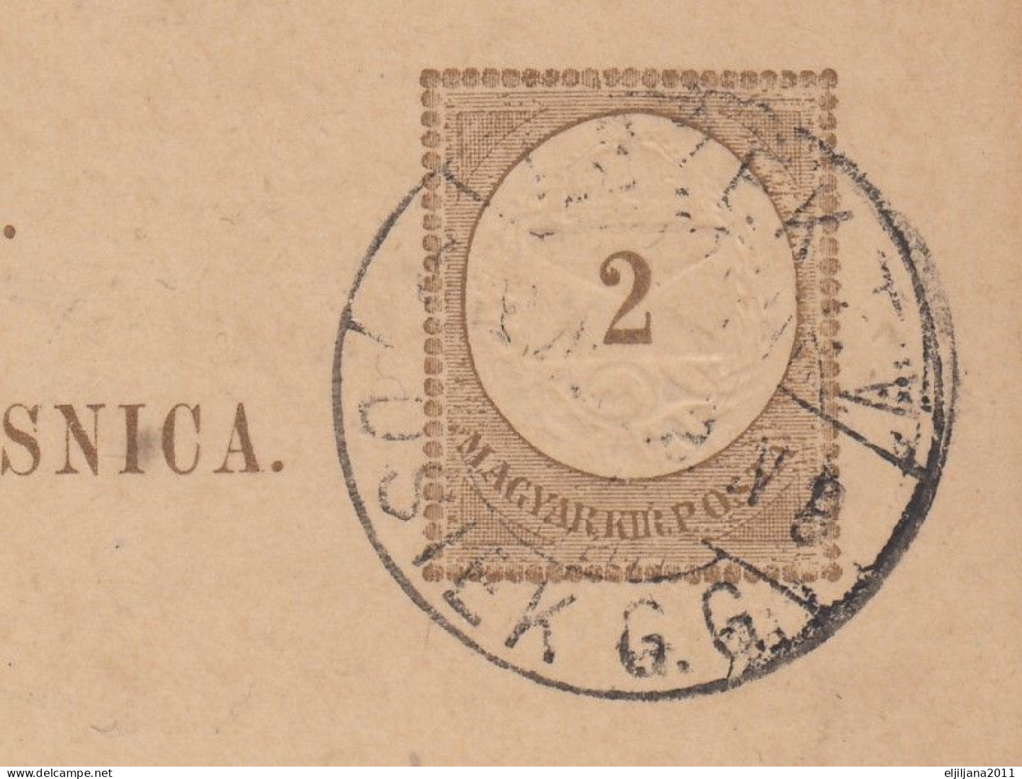 ⁕ Hungary 1894 CROATIA ⁕ Postal Stationery Levelező-lap Karta Dopisnica OSIEK - GJULAVES ( Đulovac ) ⁕ See Scan - Interi Postali
