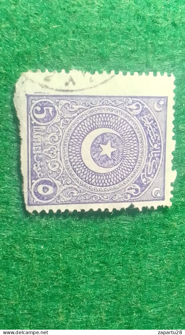 TÜRKİYE- 1922   AYYILDIZ     5  PİA    DAMGALI - Gebraucht