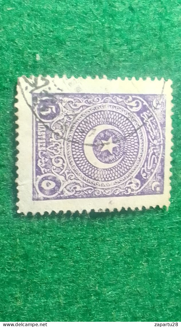 TÜRKİYE- 1922   AYYILDIZ     5  PİA    DAMGALI - Used Stamps