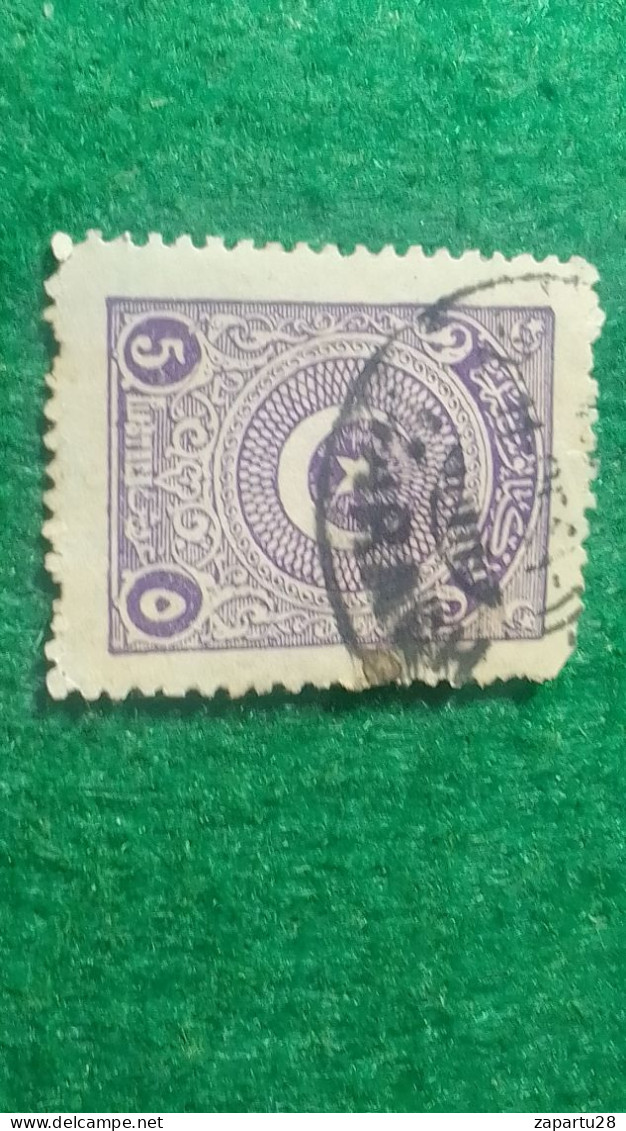 TÜRKİYE- 1922   AYYILDIZ     5  PİA    DAMGALI - Gebraucht