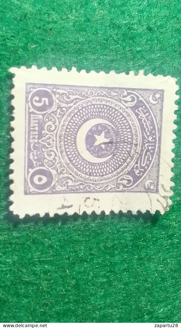 TÜRKİYE- 1922   AYYILDIZ     5  PİA    DAMGALI - Gebraucht