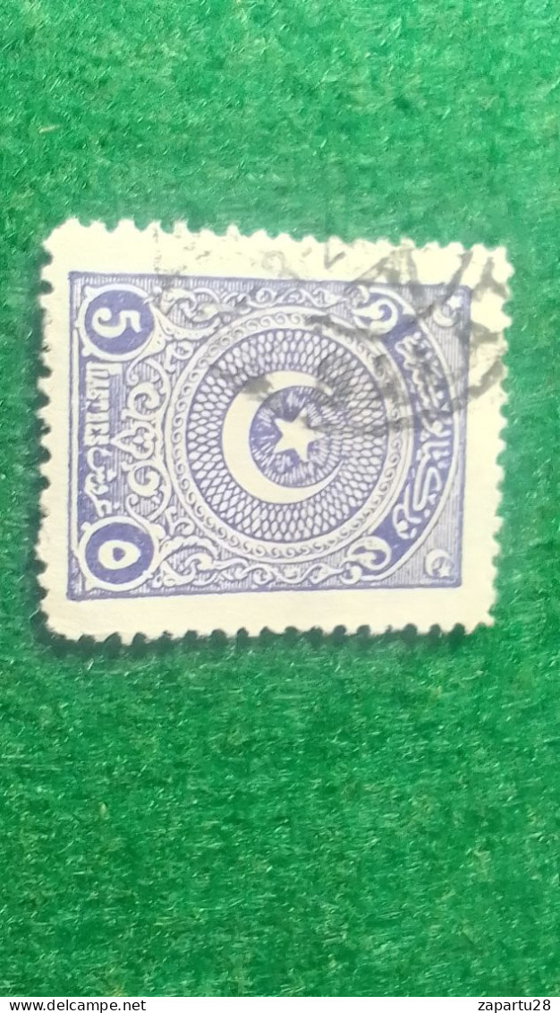 TÜRKİYE- 1922   AYYILDIZ     5  PİA    DAMGALI - Used Stamps