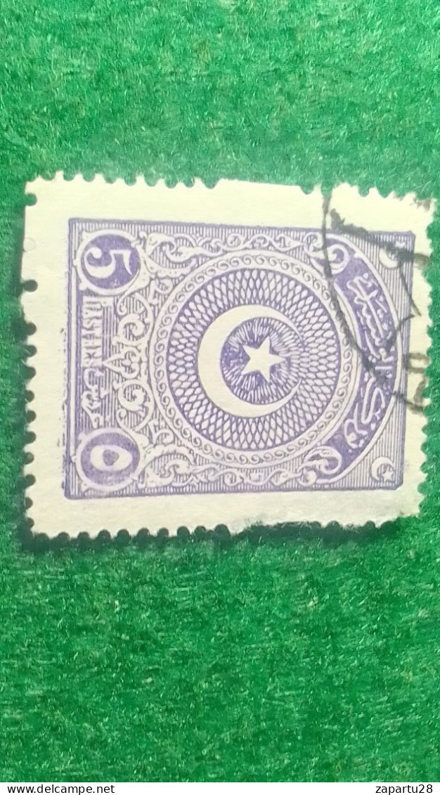 TÜRKİYE- 1922   AYYILDIZ     5  PİA    DAMGALI - Used Stamps