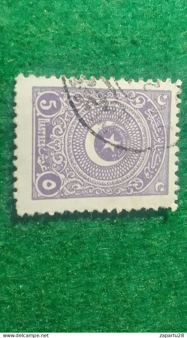 TÜRKİYE- 1922   AYYILDIZ     5  PİA    DAMGALI - Usados