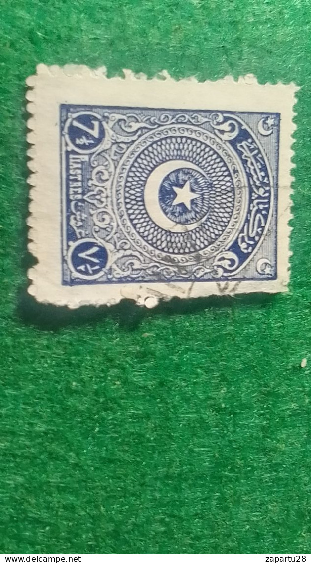 TÜRKİYE- 1922   AYYILDIZ     7.1/5  PİA    DAMGALI - Gebruikt