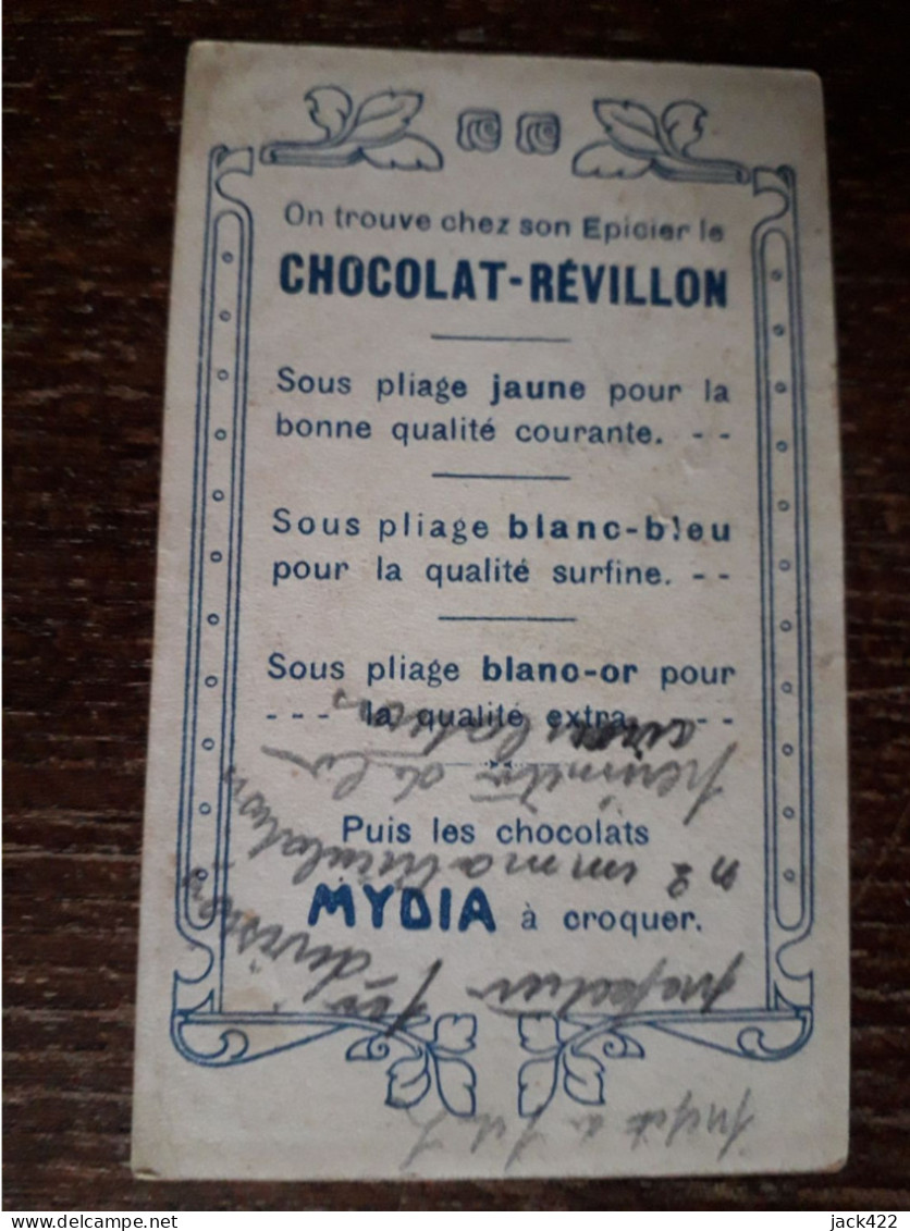 L37/990 CHROMO CHOCOLAT REVILLON . DIVISER UN CARRE EN CINQ CARRES EGAUX ??? - Revillon