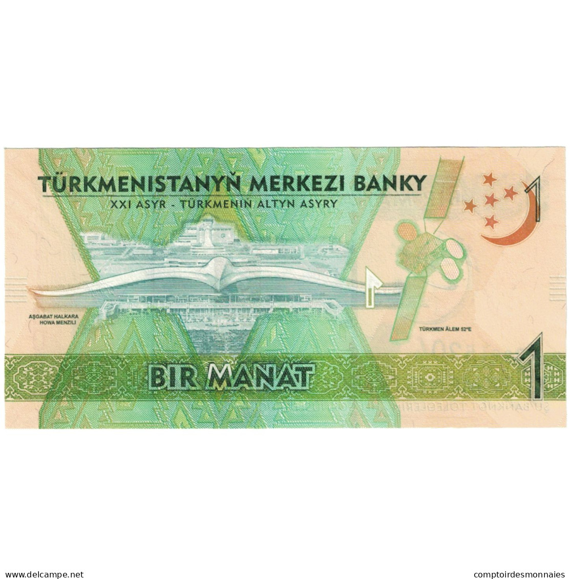 Billet, Turkmenistan, 1 Manat, 2017, NEUF - Turkménistan