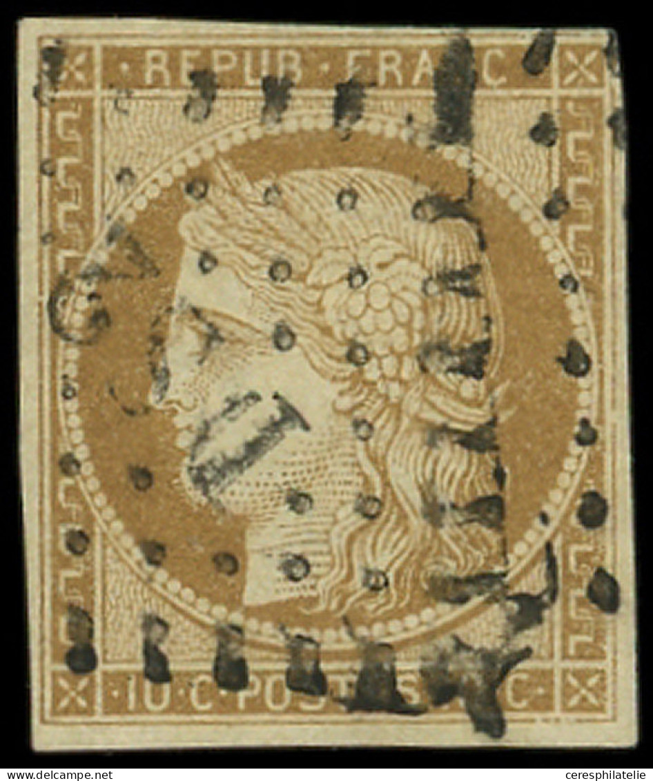 EMISSION DE 1849 - 1    10c. Bistre-jaune, Oblitération DS2, TB - 1849-1850 Ceres