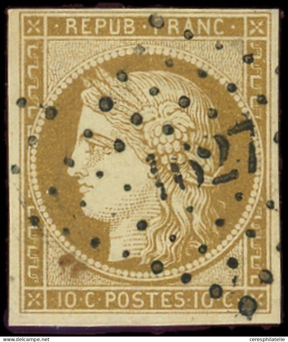 EMISSION DE 1849 - 1    10c. Bistre-jaune, Obl. PC 1627, TB - 1849-1850 Ceres