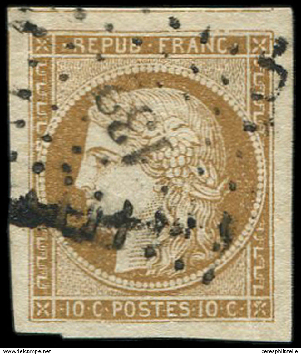 EMISSION DE 1849 - 1a   10c. Bistre-brun, Obl. PC, Marges énormes, TTB. C - 1849-1850 Cérès