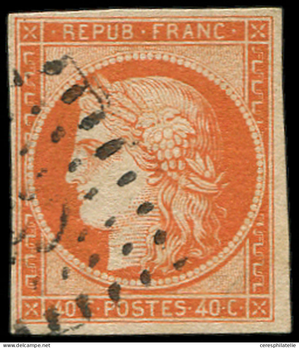 EMISSION DE 1849 - 5    40c. Orange, Obl. PC Léger, TTB. C - 1849-1850 Ceres