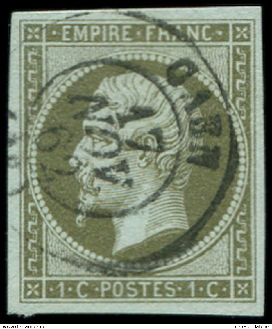 EMPIRE NON DENTELE - 11a   1c. Bronze, Obl. Càd CAEN, TB - 1853-1860 Napoleon III