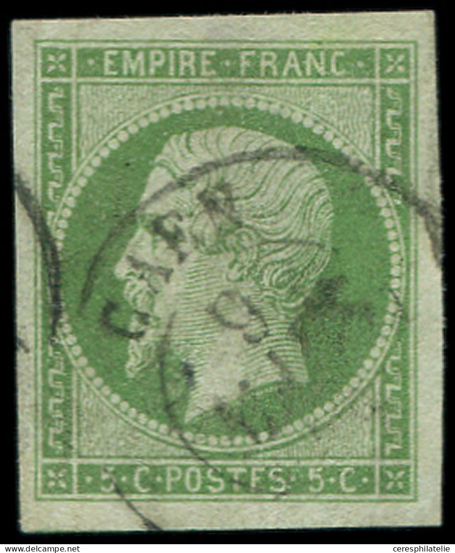 EMPIRE NON DENTELE - 12    5c. Vert, Obl. Càd T15, TTB - 1853-1860 Napoleon III