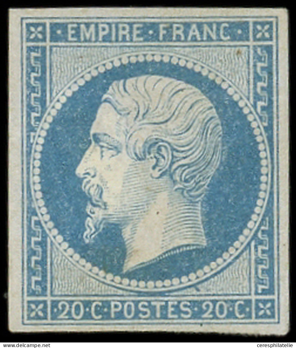 (*) EMPIRE NON DENTELE - 14A  20c. Bleu, TB. Br - 1853-1860 Napoleone III