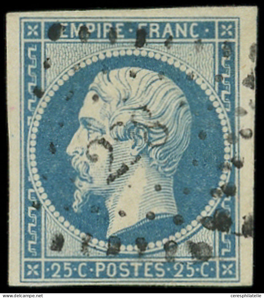 EMPIRE NON DENTELE - 15   25c. Bleu, Obl. PC 228, TB. C - 1853-1860 Napoléon III.