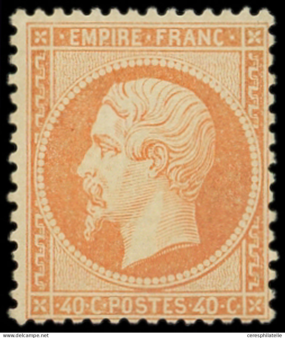 * EMPIRE DENTELE - 23   40c. Orange, TB. C - 1862 Napoléon III.