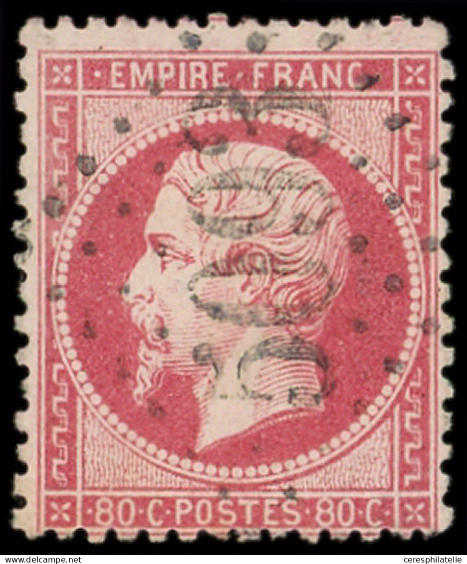 EMPIRE DENTELE - 24   80c. Rose, Obl. GC 5093 De METELIN, TB - 1862 Napoléon III.