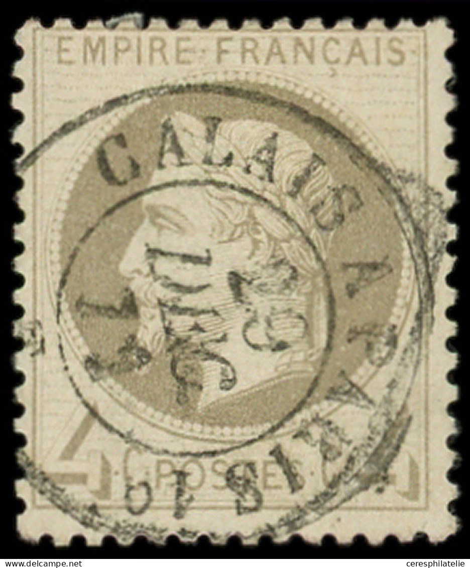 EMPIRE LAURE - 27A   4c. Gris, T I, Obl Càd CALAIS A PARIS 1° 29/12/71, TB - 1863-1870 Napoleon III With Laurels