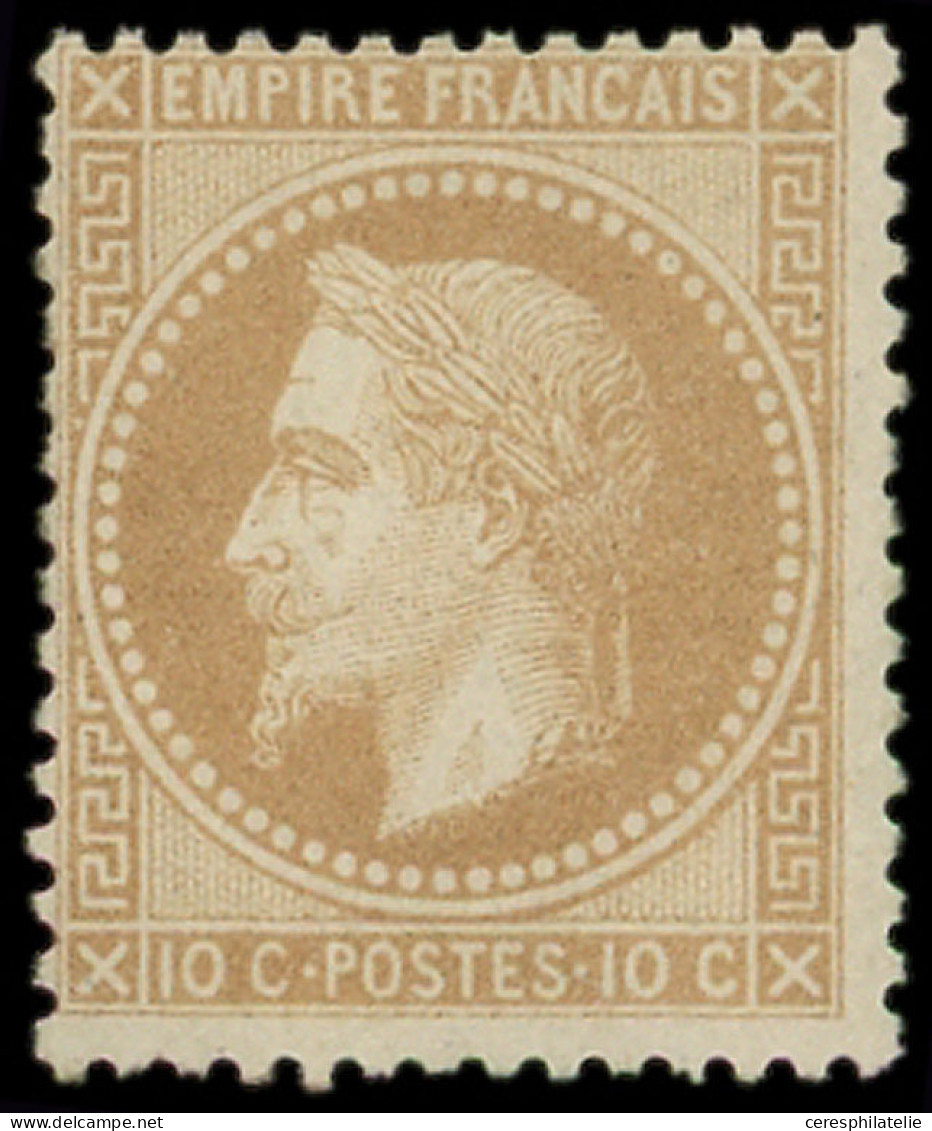 * EMPIRE LAURE - 28B  10c. Bistre, T II, Décentré, Sinon TB. J - 1863-1870 Napoleon III With Laurels