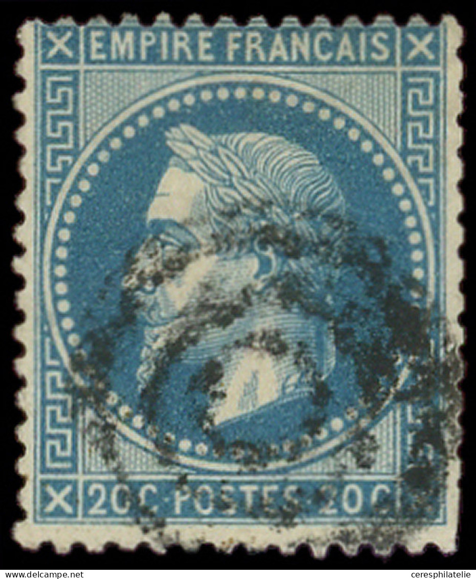 EMPIRE LAURE - 29A  20c. Bleu, T I, Obl. Danoise, Dents Rognées, B/TB - 1863-1870 Napoleon III With Laurels